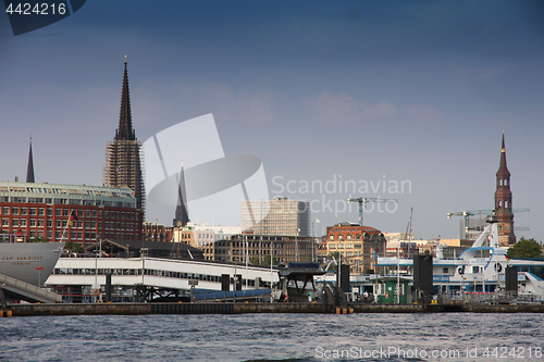 Image of Hamburg, Germany - July 28, 2014: View of Landscape of Hamburg\'s