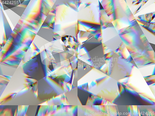 Image of diamond structure extreme closeup and kaleidoscope