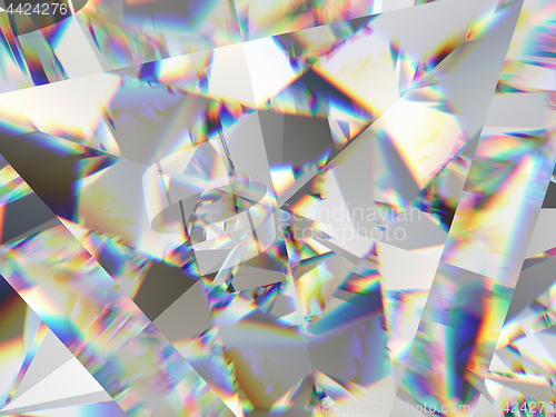 Image of Gemstone structure extreme closeup and kaleidoscope