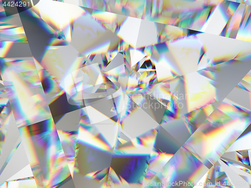 Image of Gemstone structure extreme closeup and kaleidoscope