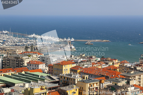 Image of Port of Sanremo (San Remo) on Italian Riviera, Imperia, Liguria,