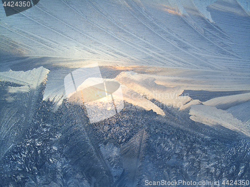 Image of Ice pattern and sunlight 