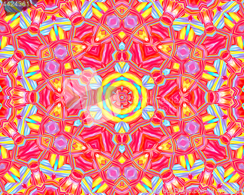 Image of Abstract concentric colorful pattern