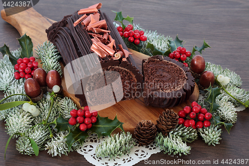 Image of Chocolate Yule Log Cake