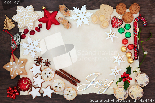 Image of Christmas and Joy Background Border