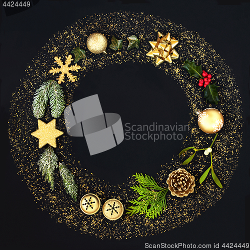 Image of Christmas Glitter Wreath Garland