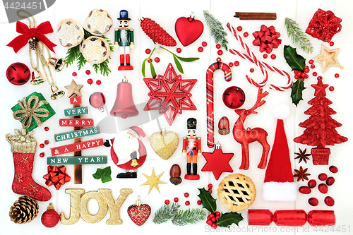Image of Christmas Joy Sign and  Bauble Decorations