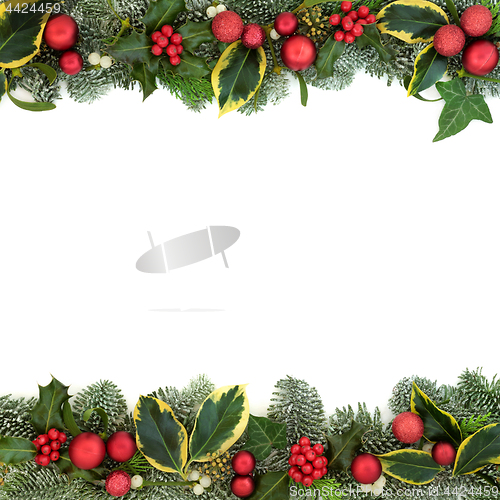 Image of Christmas Festive Background Border