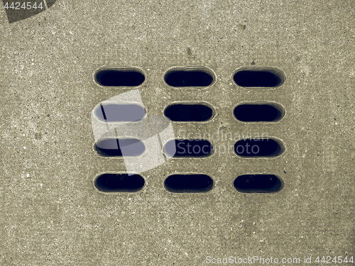 Image of Vintage looking Drain gutter manhole