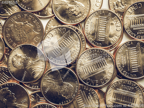 Image of Vintage Dollar coins background