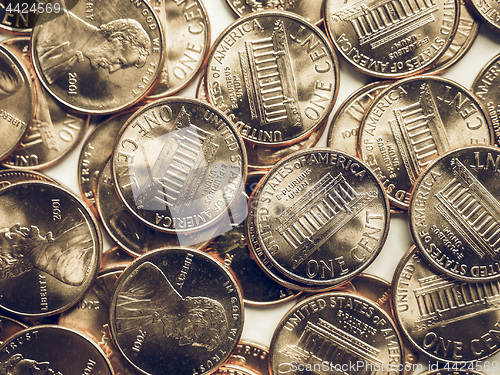 Image of Vintage Dollar coins background