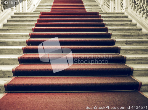 Image of Vintage looking Red carpet