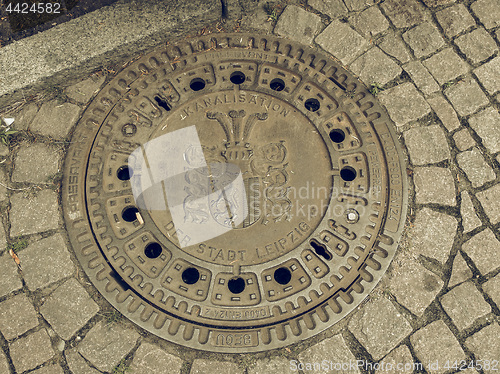 Image of Vintage looking Manhole detail