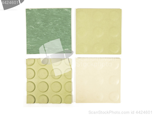 Image of Vintage looking Green rubber linoleum sample