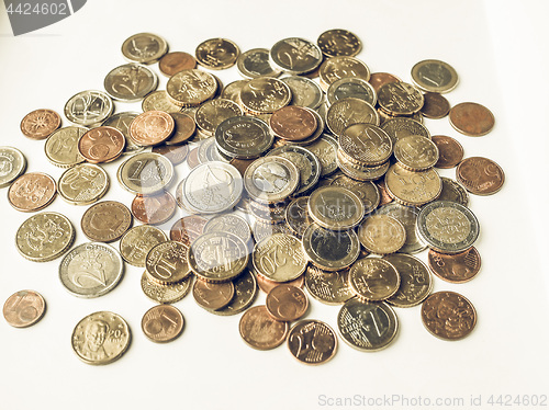 Image of Vintage Euro coins