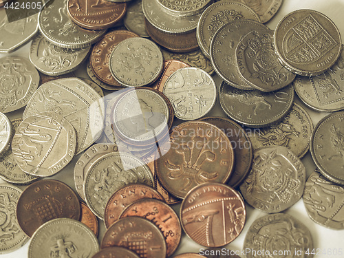 Image of Vintage British pound coin