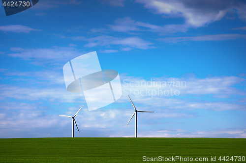 Image of windmills for green electric power