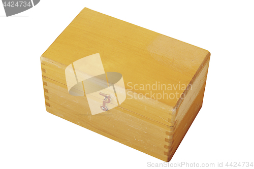 Image of isolated old wooden box