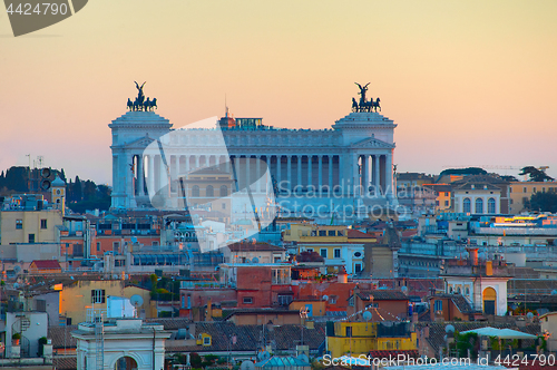 Image of Rome at twilight. Italy