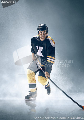 Image of Ice hockey player in action.