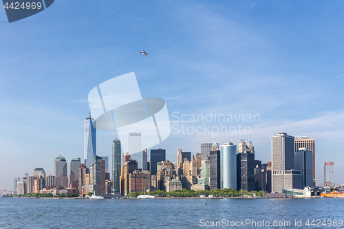 Image of Panoramic view of Lower Manhattan, New York City, USA