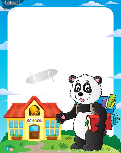 Image of School panda theme frame 1