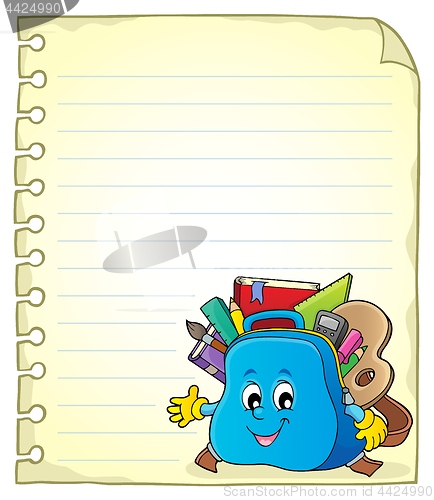 Image of Notebook page with schoolbag 2