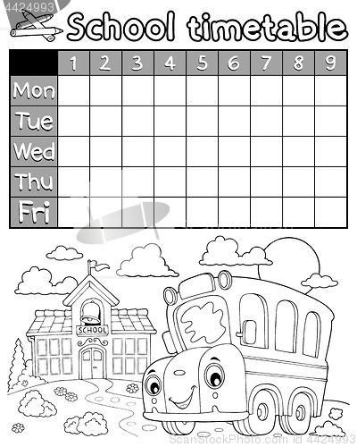 Image of Coloring book timetable topic 8