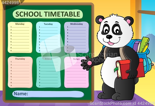 Image of Weekly school timetable template 6