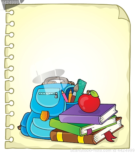 Image of Notepad page with school equipment 1