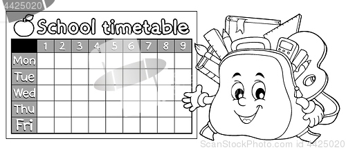 Image of Coloring book timetable topic 9