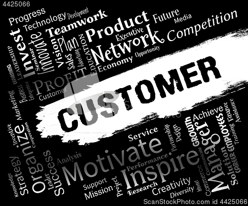 Image of Customer Words Means Purchaser Clients And Consumer