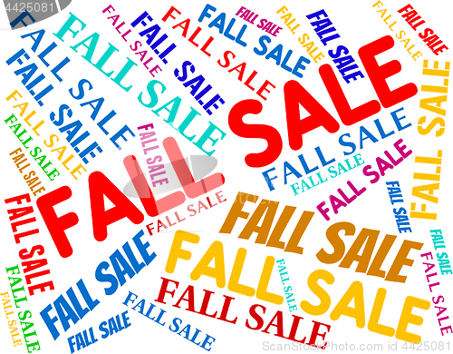 Image of Fall Sale Means Words Autumnal And Retail