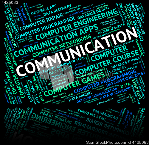 Image of Communication Word Shows Communicating Networking And Text