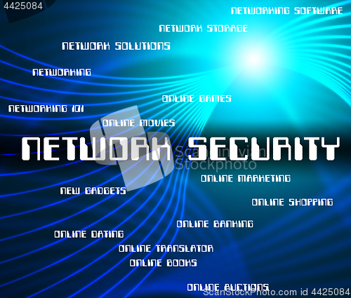 Image of Network Security Represents Privacy Www And Connection