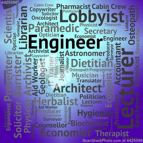 Image of Engineer Job Shows Hire Jobs And Occupation