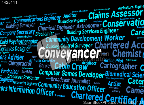 Image of Conveyancer Job Shows Building Work And Occupation