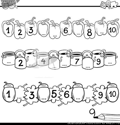 Image of maths educational task for coloring