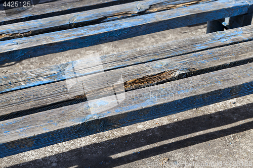 Image of part of the old wooden benches