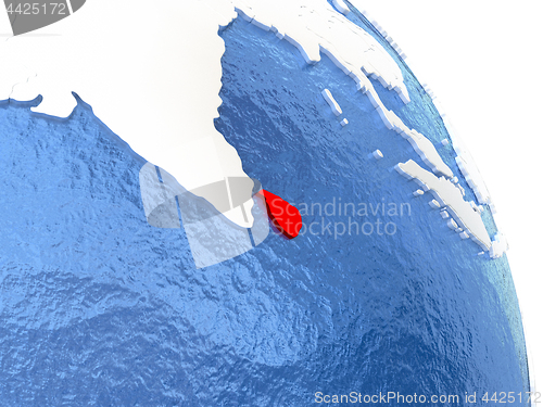 Image of Sri Lanka on elegant globe