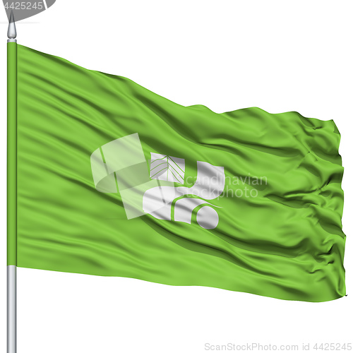 Image of Isolated Tochigi Japan Prefecture Flag on Flagpole