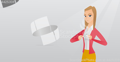 Image of Young woman quitting smoking vector illustration.