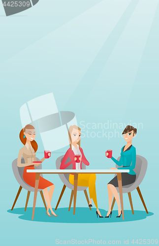 Image of Group of women drinking hot and alcoholic drinks.