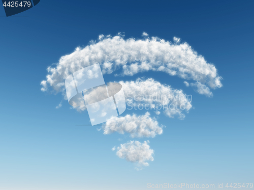 Image of cloudy wifi symbol