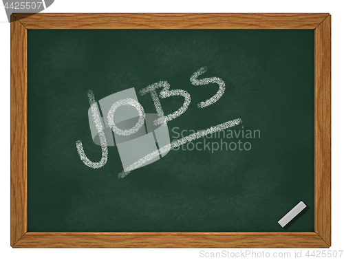 Image of jobs on chalkboard