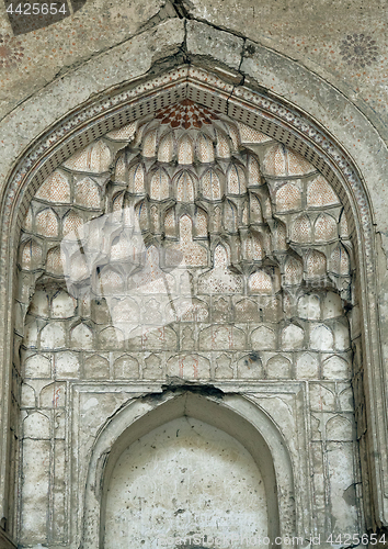 Image of Traditional stalactite decoration of a mosque ceiling, Uzbekistan