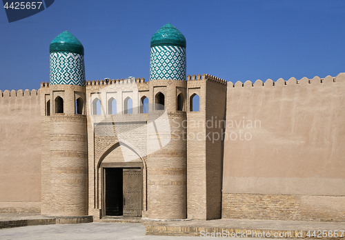 Image of The Kunya Ark gate in Khiva, Uzbekistan