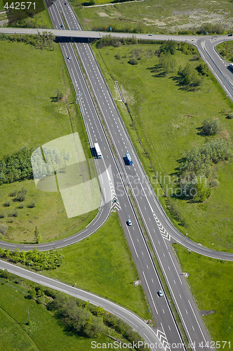 Image of Aerial view of a motorway / Highway in France