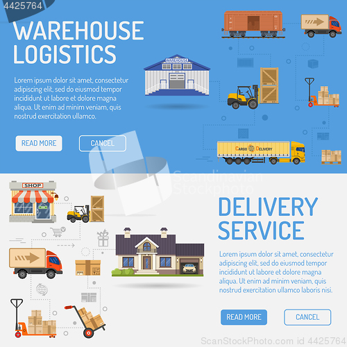 Image of Warehouse Delivery and Logistics Banners