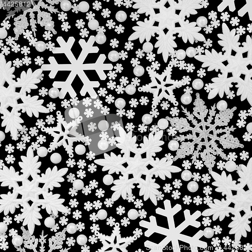 Image of Christmas Snowflake Background